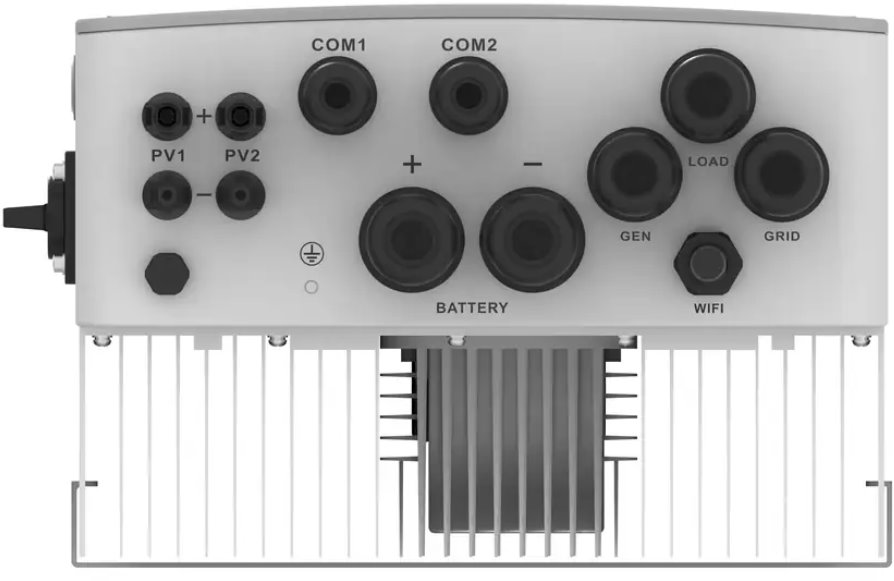 SUN-6K-SG06LP1-EU-BM2 — underside with connection terminals
