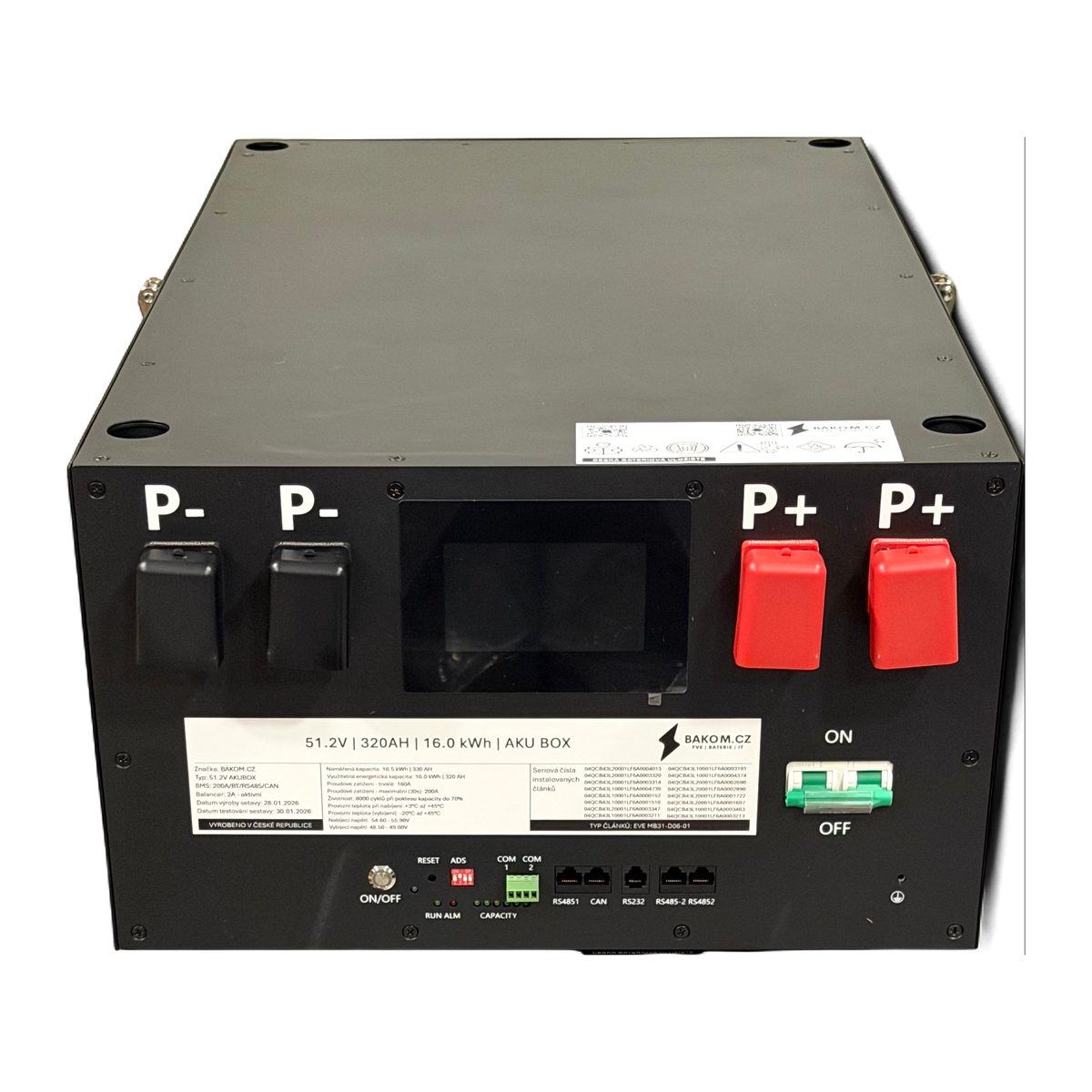 BK16A-RC — metal AkuBox 51.2 V / 320 Ah