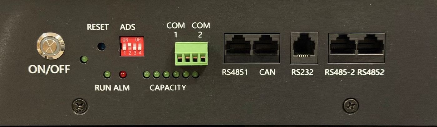 Communication port strip: RS485, CAN, RS232