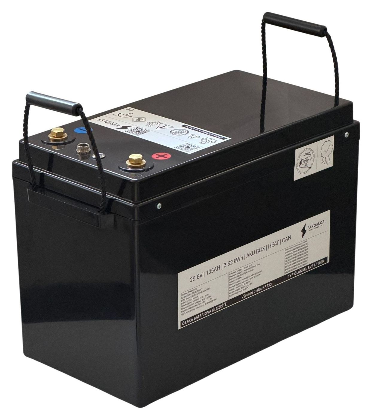 Lid with terminals