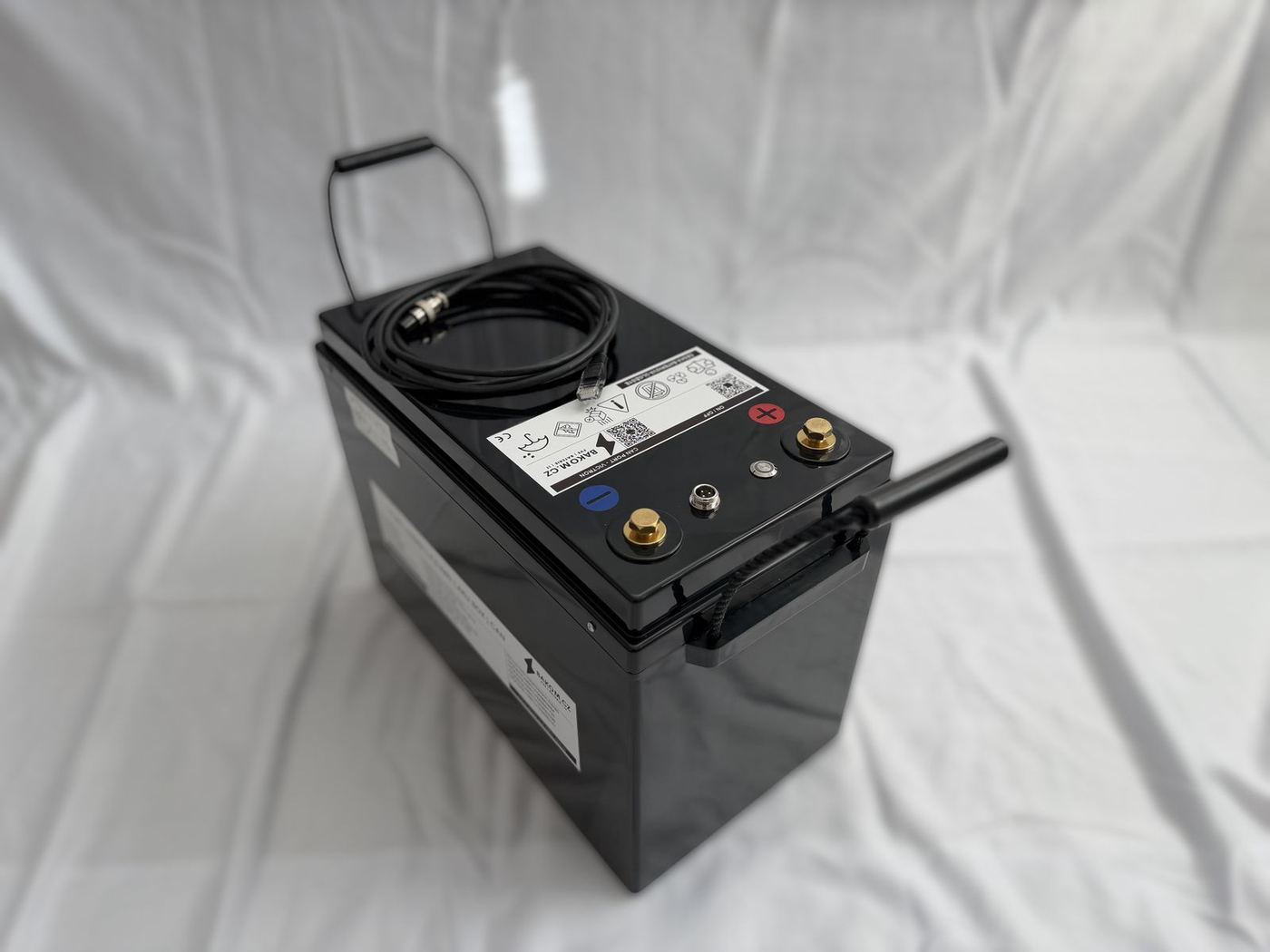 Battery with cable connected
