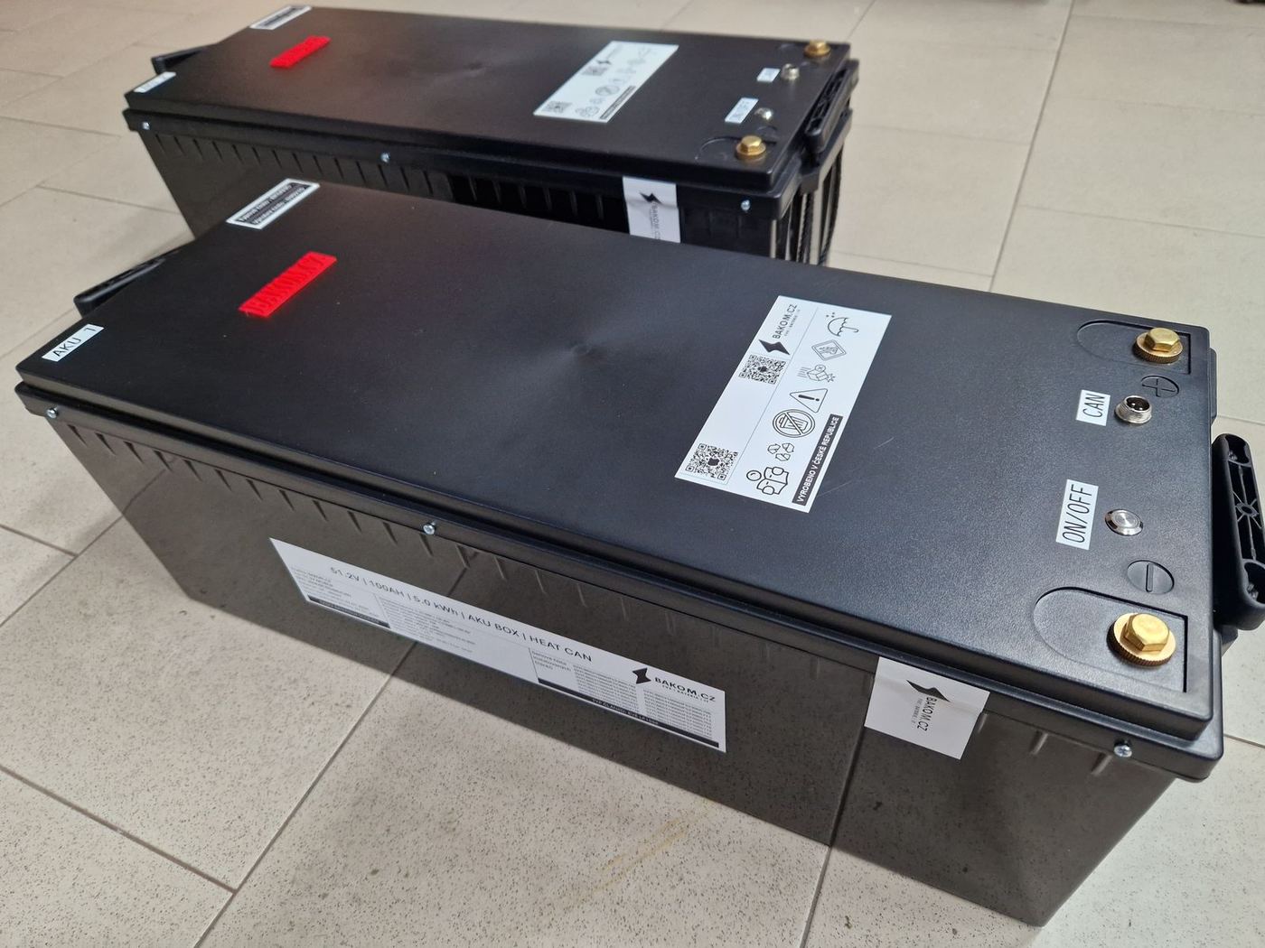 Two finished batteries